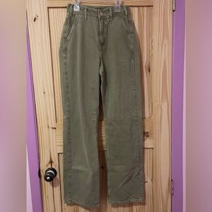 zara green jeans cargo